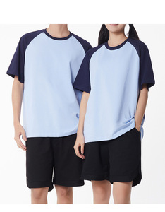 MT2595  Ventes chaudes Nouveautés Personnalisées 3XL 250 GSM 100% Coton T-shirts Raglan multicolores T-shirts de couple - Product Image 5