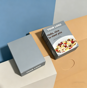 Boîte d'emballage personnalisée recyclable, boîte à céréales vernie pour les compléments nutritionnels <span class=keywords><strong>de</strong></span> fitness, <span class=keywords><strong>granola</strong></span> et ensemble <span class=keywords><strong>de</strong></span> flocons d'avoine sains - Product Image 1