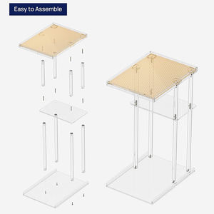 Portaoggetti in vimini acrilico trasparente personalizzato in fabbrica e <span class=keywords><strong>rack</strong></span> di visualizzazione per la memorizzazione di computer, libri e riviste - Product Image 2
