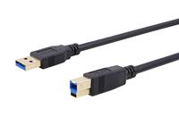 Cable USB 3.0 de A a B, 0.5M/1M/1.5M/2M/3M, Macho a Macho |   Moldado a presión 5Gbps