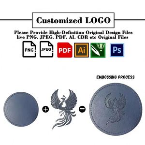 Wholesale Cup Mat Restaurant Hotel <b>Coasters</b> Coffee Shop Souvenir Gifts PU Leather Business <b>Drink</b> <b>Coasters</b> with Custom Logo - Product Image 3