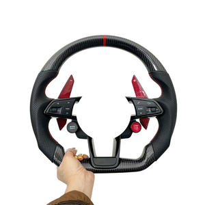 พวงมาลัยแอลอีดีสำหรับ RS7รถออดี้ A4 B9 RS6 A3 S4 S5 8P <span class=keywords><strong>A1</strong></span> RS5 <span class=keywords><strong>Sline</strong></span> 8V พวงมาลัยคาร์บอนไฟเบอร์ - Product Image 1