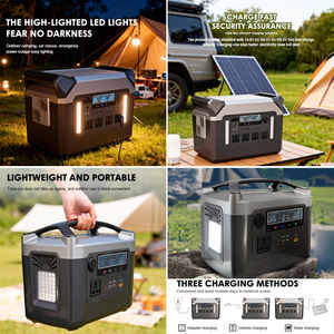 Station d'alimentation d'urgence extérieure AORUITAI avec panneau solaire, port RV, <span class=keywords><strong>batterie</strong></span> au lithium fer phosphate 220V/110V, mobile et portable - Product Image 3