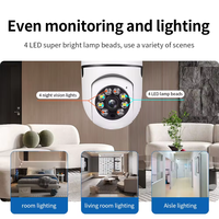 Usine Vente Chaude Caméra De Sécurité Ampoule Réseau IP Caméra 360 Caméra De Sécurité HD Avec Vision Nocturne Télécommande