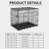 24 "36" 42 "48" cage pour animaux de compagnie en acier inoxydable extra XL grande cage pour chiens solide en métal fer grande taille pliable robuste