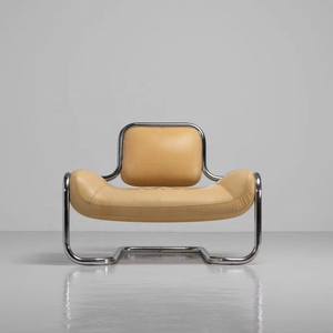 Sillón de Balcón Convexo de Acero Inoxidable de Diseño Nórdico, Sofá con Respaldo Personalizado para Sala de Estar, Mueble para el Hogar - Product Image 3