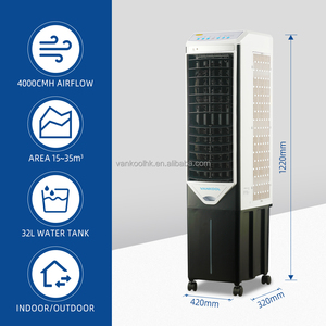 ราคาขายส่ง พัดลมคู่ 4000 ลูกบาศก์เมตรต่อชั่วโมง เครื่องทำความเย็นแบบระเหยสำหรับบ้าน พัดลมทำความเย็น รับผลิตแบบ OEM ODM สั่งซื้อจำนวนมาก - Product Image 3