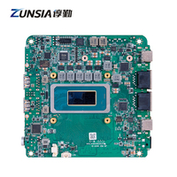 Placa base OEM Nuc Intel Core Ultra 7 155H 155U 2 puertos Lan RS232 2 * DDR5 2 * HD 2 * Tipo-C AI EDGE Computing Placa base industrial