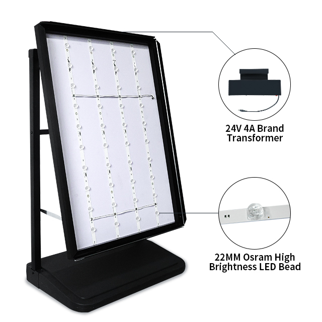 Advertising Equipment LED Sign Light Box Poster Display Board Menu Board Street Clock Outdoor Signage for Restaurant Business