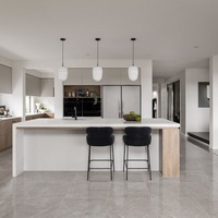 Armoire de cuisine de style européen haut de gamme en MDF laqué