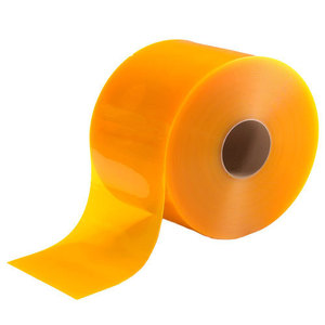 Rideau de porte en <span class=keywords><strong>PVC</strong></span> transparent jaune de 2 mm pour chambre froide professionnelle, 200 mm x 50 m/rouleau - Product Image 5