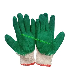 Hot Selling Half Latex Coated Gloves - Natural Latex Palm Dipping Cotton Knitted Gloves