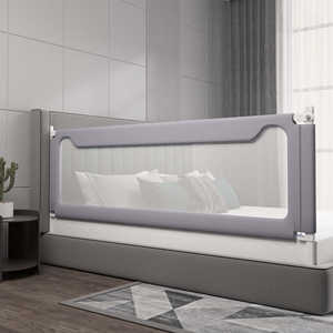 <span class=keywords><strong>Barrière</strong></span> de <span class=keywords><strong>lit</strong></span> pour tout-petits ElsaBaby 1,8 m Marron Pliable <span class=keywords><strong>Barrière</strong></span> de sécurité de voyage pour 0-3 <span class=keywords><strong>ans</strong></span> Panneau en maille Norme européenne Écologique - Product Image 3