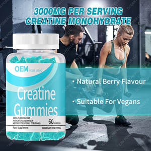 Gomitas de Creatina Monohidratada con Sabor al por Mayor OEM, Suplemento para el Crecimiento Muscular, Pre-Entrenamiento, Gomitas de Creatina de 3000 mg - Product Image 2