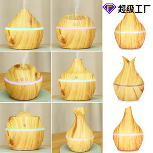 Humidificador de madera con forma de florero de 300 ml, difusor de aroma con alimentación USB para uso doméstico - Product Image 4