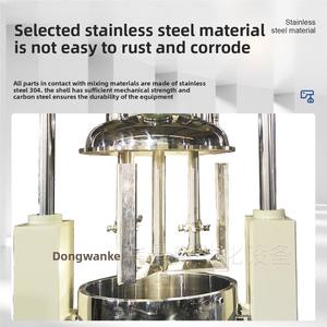 500L Vertical Aquecimento Vacuum Chemical Mixer Grande Multi-Function Líquido Agitador Emulsionador Homogeneizador para Alimentos Plástico - Product Image 3