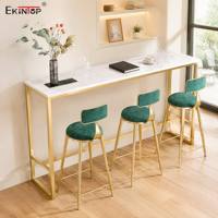 Ekintop Vente Nouveau Tabouret Haut de Bar Cadre en Métal Tabourets de Bar de Cuisine Rotatifs en Cuir de Luxe Modernes pour Bars et Restaurants