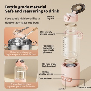 New Arrival Wireless Food Makers Bottle Warmers Travel Milk Warmer Portable <b>USB</b> <b>Heating</b> Baby Bottle Warmer - Product Image 6