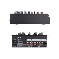 Console de mixage audio professionnelle M4 à 3 canaux, égaliseur 3 bandes, effets intégrés, construction métallique, enregistrement XLR USB, Bar 1