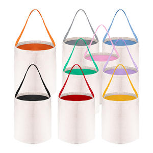 RubySub Mehrfarbige Leinen-Oster körbe Kids Gife Candy Bag Sublimation Easter Basket Blanks - Product Image 1