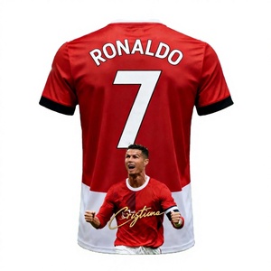 Maillot de football Ronaldo 7 AI 2026 imprimé par transfert thermique motif léopard 100 % coton respirant pour femme printemps quotidien - Product Image 4
