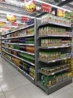Étagères métalliques de présentation légères de haute qualité, vente en gros, étagères gondole à un ou deux côtés, étagères de supermarché très vendues