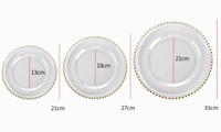 Assiettes de présentation en verre sodocalcique décoratives en gros