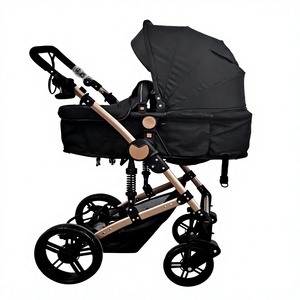 Poussette 3-en-1 pour bébé avec siège auto standard R44, <span class=keywords><strong>suspension</strong></span> robuste et matériau en <span class=keywords><strong>lin</strong></span>, produit durable et confortable 588 3 en 1 - Product Image 2