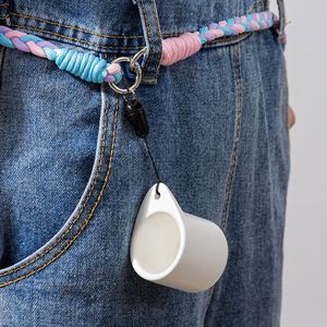 3Oz Ceramic Camping Tasting Mini With Strap Portable Outdoor Coffee Event Camp Travel <b>Cup</b> - Product Image 3