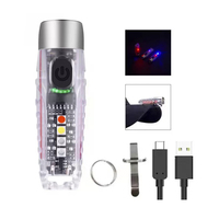 S12 Plus 610 Lumens IP66 Senter Mini Multifungsi Tahan Air untuk Berkemah di Luar Ruangan, Darurat, Gantungan Kunci, USB Isi Ulang, EDC