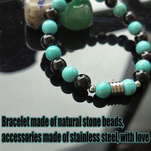 Bracelet en pierre naturelle avec perles de verre colorées, design exclusif personnalisé, apaisant et protecteur, prêt pour l'e-commerce - Product Image 5