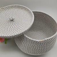 Panier de rangement en coton et polyester tissé YongLin 21x17cm - Beau et pratique