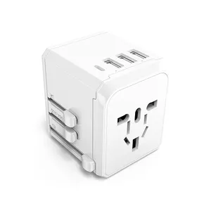 WOSOM WAD-3UC Adaptador com 3USB + 1 Tipo C saídas adaptador de viagem em todo o mundo tudo em um universal