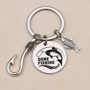 You're My Best Catch Fishing Keychain for Men, Stainless Steel <b>Hook</b> Pendant Gift for Fishermen, Romantic Couple Gift - Product Image 1