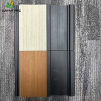 Revêtement mural en composite co-extrusion entièrement recouvert extérieur 120*15.5mm écologique Panneau mural WPC couvert