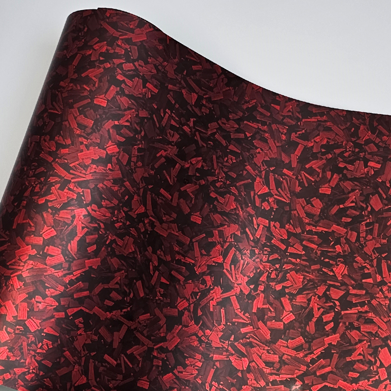 Fibre de carbone rouge-mat (30*150cm)