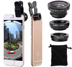3-trong-1 góc rộng Macro Fisheye ống kính máy ảnh Kit 0.67X Ống kính mắt cá <span class=keywords><strong>clip</strong></span> cho Iphone cho Samsung điện thoại di động Pentax di động - Product Image 1