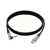 Câble audio Type-C mâle vers 3,5 mm mâle, conducteur en cuivre pur, plaqué or, tressé en nylon, portable, pour haut-parleur de téléphone ou de voiture