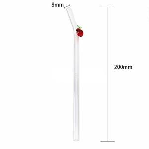 Thiết kế tái sử dụng trái cây uống Glass ống hút đầy màu sắc dễ thương ống hút trái cây Đảng ủng hộ trang trí bãi biển mùa hè sinh nhật - Product Image 6