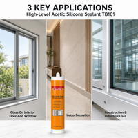 Sellador de Silicona Acética Multiusos de Curado Rápido, Súper Adhesivo Líquido para Construcción, Carpintería, Embalaje y Transporte