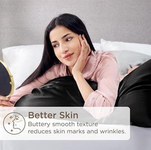 Vỏ gối chamxue, vỏ gối Satin, mềm mại nhẹ nhàng, màu sắc tùy chọn, kích cỡ tùy chọn, hỗ trợ tùy chỉnh - Product Image 3