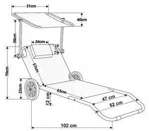 Personnalisable - <span class=keywords><strong>Chaise</strong></span> <span class=keywords><strong>longue</strong></span> <span class=keywords><strong>de</strong></span> <span class=keywords><strong>plage</strong></span> pliable 2-en-1 et chariot <span class=keywords><strong>de</strong></span> camping |   Vente en gros <span class=keywords><strong>de</strong></span> produits robustes - Product Image 6