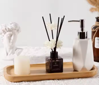 Vente en gros Assiette de rangement naturelle pour le thé de l'après-midi avec vernis en bambou Plateau en bois pour la vaisselle de rangement pour fruits d'hôtel