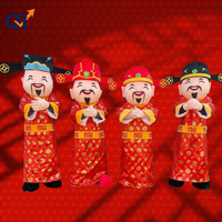 QUTENG Vêtements pour événements culturels traditionnels, Logo personnalisé, Spectacle sur scène, Événement commercial, Costume de défilé, Dieu de la Richesse, Dieu de la Fortune