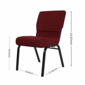 Chaises de théâtre modernes en métal emboîtables de haute qualité avec coussin en tissu confortable pour auditoriums et églises - Product Image 6