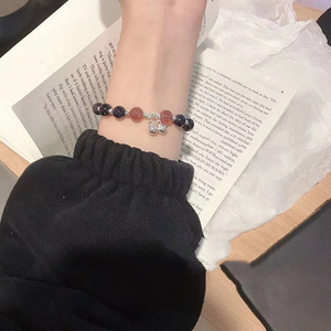 천연 크리스탈 팔찌 여성 오팔 월장석 팔찌 벨 펜던트 수제 페르시 우정 커플 보석 크리스마스 선물