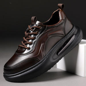 Fashionable Casual Breathable Men's Fabric Mesh Upper Lace-up Waterproof ARCH SUPPORT Business Antiskid <b>Dress</b> Shoes Trend Style - Product Image 2