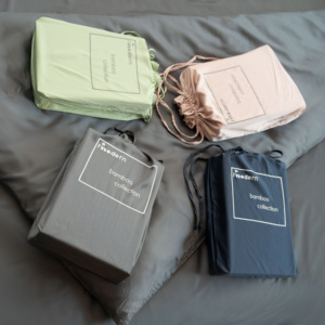 100% Tencel Lyocell <span class=keywords><strong>4Pcs</strong></span> Với Gối Đặt Màu Rắn Mát Mẻ Mềm Mại Thoáng Khí Tencel Bộ Đồ Giường Bộ - Product Image 4