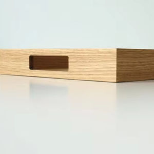 Plateau de service en bois massif poli, écologique, à thème bouddhiste, vaisselle décorative, plateau en bois naturel, service de restauration rapide - Product Image 1