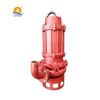 7.5 hp 10hp 20 hp 650 m tête rouge veste pompe à eaux usées submersible non colmatante pour eaux usées avec sable